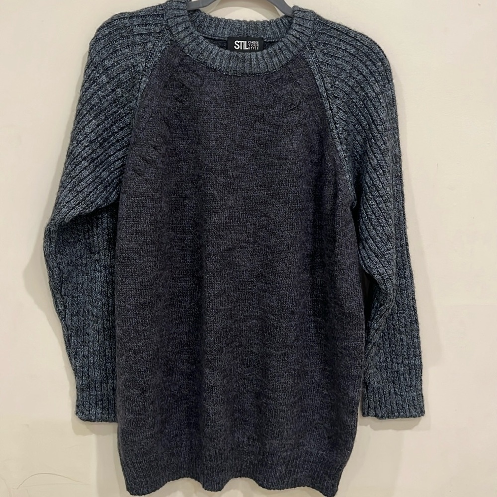 STIL Mens Dark Grey Long Sleeve Sweater Size XL